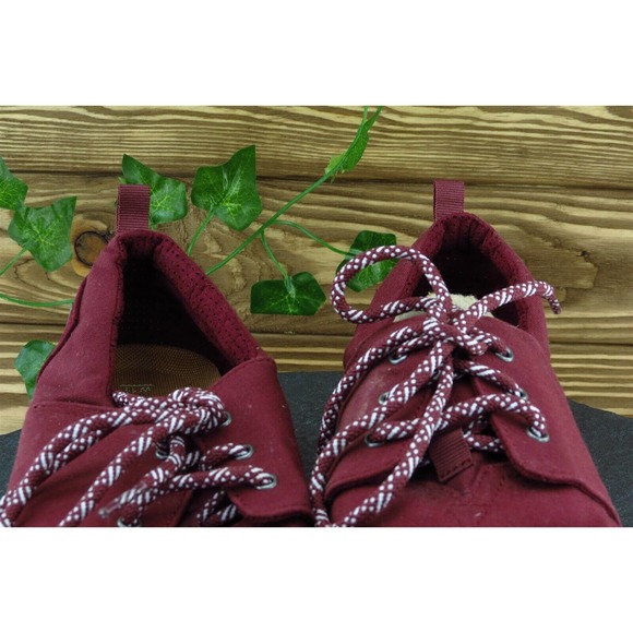 Toms Women Sz 11 M Burgundy Lace Up Running Fabric Shoe - Picture 3 of 7